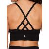 imageRBX Active Womens Fashion Strappy Seamless Low Impact Workout Sports BraCriss Cross Black
