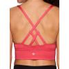imageRBX Active Womens Fashion Strappy Seamless Low Impact Workout Sports BraCriss Cross Coral