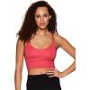 imageRBX Active Womens Fashion Strappy Seamless Low Impact Workout Sports BraCriss Cross Coral