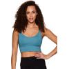 imageRBX Active Womens Fashion Strappy Seamless Low Impact Workout Sports BraCriss Cross Teal