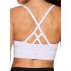 imageRBX Active Womens Fashion Strappy Seamless Low Impact Workout Sports BraCriss Cross White