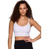 imageRBX Active Womens Fashion Strappy Seamless Low Impact Workout Sports BraCriss Cross White