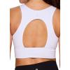 imageRBX Active Womens Fashion Strappy Seamless Low Impact Workout Sports BraCutout White