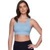 imageRBX Active Womens Fashion Strappy Seamless Low Impact Workout Sports BraStrappy Twist Cloud Blue