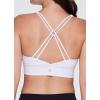 imageRBX Active Womens Fashion Strappy Seamless Low Impact Workout Sports BraStrappy Twist White
