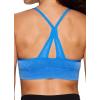 imageRBX Active Womens Fashion Strappy Seamless Low Impact Workout Sports BraTextured Washed Aqua