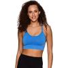 imageRBX Active Womens Fashion Strappy Seamless Low Impact Workout Sports BraTextured Washed Aqua