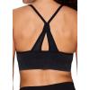 imageRBX Active Womens Fashion Strappy Seamless Low Impact Workout Sports BraTextured Washed Black