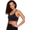 imageRBX Active Womens Fashion Strappy Seamless Low Impact Workout Sports BraTextured Washed Black