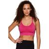 imageRBX Active Womens Fashion Strappy Seamless Low Impact Workout Sports BraTextured Washed Pink