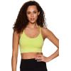 imageRBX Active Womens Fashion Strappy Seamless Low Impact Workout Sports BraTextured Yellow Lime
