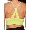 imageRBX Active Womens Fashion Strappy Seamless Low Impact Workout Sports BraTextured Yellow Lime