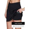 imageRBX Active Womens Fashion Stretch Knit Flat Front GolfTennis Athletic Skort with Attached Bike Short and PocketsBlack