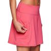 imageRBX Active Womens Fashion Stretch Knit Flat Front GolfTennis Athletic Skort with Attached Bike Short and PocketsPop Pink