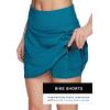 imageRBX Active Womens Fashion Stretch Knit Flat Front GolfTennis Athletic Skort with Attached Bike Short and PocketsTeal