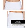 imageRBX Active Womens Fashion Stretch Knit Flat Front GolfTennis Athletic Skort with Attached Bike Short and PocketsWhite