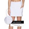 imageRBX Active Womens Fashion Stretch Knit Flat Front GolfTennis Athletic Skort with Attached Bike Short and PocketsWhite