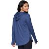 imageRBX Active Womens Fashion Yoga Long Sleeve Soft Lightweight Hoodie Pullover TopBlue Shadow Heather