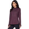 imageRBX Active Womens Fashion Yoga Long Sleeve Soft Lightweight Hoodie Pullover TopPlum Heather