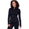 imageRBX Active Womens Lightweight Mock Neck Fleece Lined Zip Up Pullover Athletic Running ShirtBlack