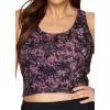 imageRBX Active Womens Plus Size Crop Tank Top With Shelf Bra Low Impact Sports Bra