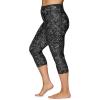 imageRBX Active Womens Plus Size Fashion Athletic High Waist Running Yoga Squat Proof Capri Leggings with PocketsBlack Scratch Off