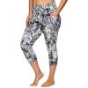 imageRBX Active Womens Plus Size Fashion Athletic High Waist Running Yoga Squat Proof Capri Leggings with PocketsCheetah Clash Multi