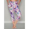imageRBX Active Womens Plus Size Fashion Athletic High Waist Running Yoga Squat Proof Capri Leggings with PocketsWatercolor Floral Multi