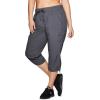 imageRBX Active Womens Plus Size Fashion Lightweight Woven Body Skimming Drawstring Cargo Capri PantDark Grey