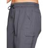 imageRBX Active Womens Plus Size Fashion Lightweight Woven Body Skimming Drawstring Cargo Capri PantDark Grey