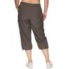 imageRBX Active Womens Plus Size Fashion Lightweight Woven Body Skimming Drawstring Cargo Capri PantIvy Olive