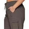 imageRBX Active Womens Plus Size Fashion Lightweight Woven Body Skimming Drawstring Cargo Capri PantIvy Olive