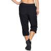 imageRBX Active Womens Plus Size Fashion Lightweight Woven Body Skimming Drawstring Cargo Capri PantJet Black