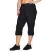 imageRBX Active Womens Plus Size Fashion Lightweight Woven Body Skimming Drawstring Cargo Capri PantJet Black