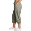 imageRBX Active Womens Plus Size Fashion Lightweight Woven Body Skimming Drawstring Cargo Capri PantSmoke Sage