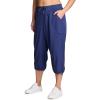 imageRBX Active Womens Plus Size Fashion Lightweight Woven Body Skimming Drawstring Cargo Capri PantTwilight Blue
