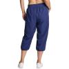 imageRBX Active Womens Plus Size Fashion Lightweight Woven Body Skimming Drawstring Cargo Capri PantTwilight Blue