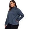 imageRBX Active Womens Plus Size Mock Neck Long Sleeve Fleece Pullover SweatshirtF22 Blue