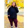 imageRBX Active Womens Plus Size Mock Neck Long Sleeve Fleece Pullover SweatshirtF22 Blue