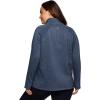 imageRBX Active Womens Plus Size Mock Neck Long Sleeve Fleece Pullover SweatshirtF22 Blue