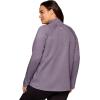 imageRBX Active Womens Plus Size Mock Neck Long Sleeve Fleece Pullover SweatshirtGrape