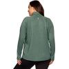 imageRBX Active Womens Plus Size Mock Neck Long Sleeve Fleece Pullover SweatshirtPine Green Heather