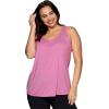 imageRBX Active Womens Plus Size Sleeveless Relaxed Fashion Workout Yoga Tank TopPink Orchid