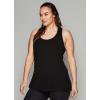 imageRBX Active Womens Plus Size Sleeveless Relaxed Fashion Workout Yoga Tank TopS21 Black