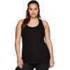 imageRBX Active Womens Plus Size Sleeveless Relaxed Fashion Workout Yoga Tank TopS21 Black