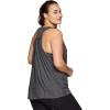 imageRBX Active Womens Plus Size Sleeveless Relaxed Fashion Workout Yoga Tank TopS21 Charcoal