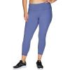 imageRBX Active Womens Plus Size Stretch AnkleFull Length Workout Running Gym Yoga Leggings78 Solid Periwinkle