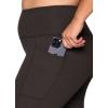 imageRBX Active Womens Plus Size Stretch AnkleFull Length Workout Running Gym Yoga LeggingsPeached Charcoal