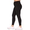 imageRBX Active Womens Plus Size Stretch AnkleFull Length Workout Running Gym Yoga LeggingsSolid Jet Black