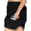 imageRBX Active Womens Plus Size Stretch Woven Athletic Skort with Attached Bike Short and PocketsS21 Black